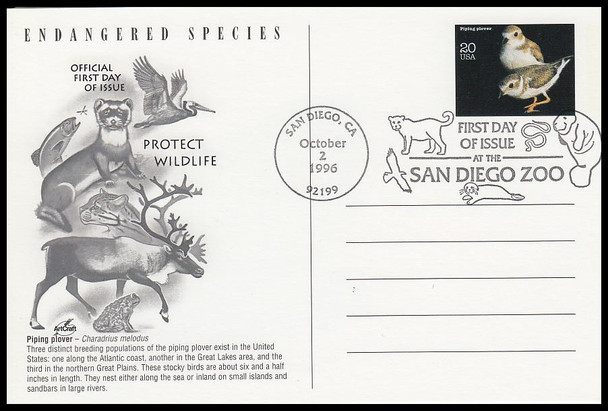UX264 - UX278 / 20c Endangered Species Set of 15 Artcraft 2000 Postal Cards First Day Covers
