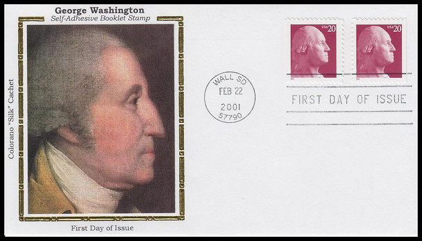 3482 / 20c George Washington 2001 Colorano Silk First Day Cover