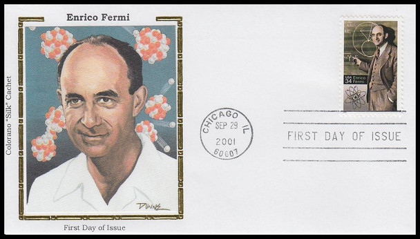 3533 / 34c Enrico Fermi 2001 Colorano Silk First Day Cover