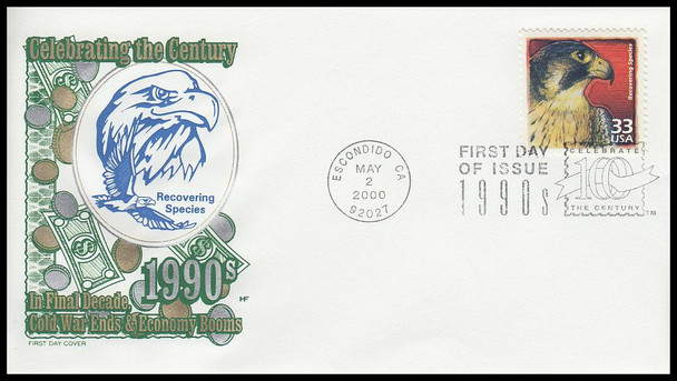 3191a-o / 33c Celebrate The Century ( CTC ) 1990s Set of 15 House of Farnam 2000 FDCs