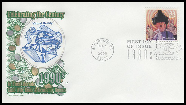 3191a-o / 33c Celebrate The Century ( CTC ) 1990s Set of 15 House of Farnam 2000 FDCs
