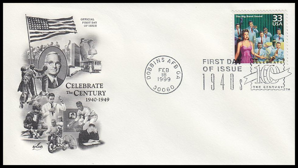 3186a-o / 32c Celebrate The Century ( CTC ) 1940s Set of 15 Artcraft 1999 First Day Covers