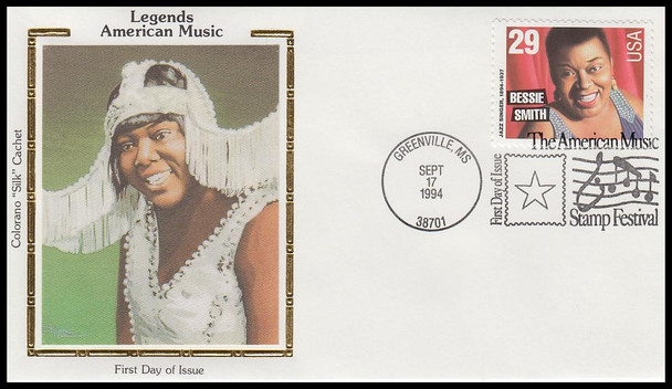 2854 - 2861 / 29c Jazz and Blues Singers Set of 8 Colorano Silk 1994 First Day Covers