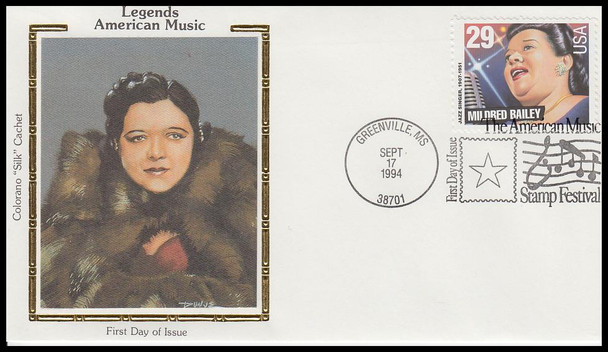 2854 - 2861 / 29c Jazz and Blues Singers Set of 8 Colorano Silk 1994 First Day Covers