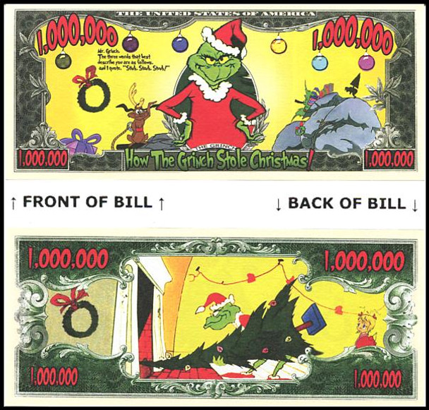 How The Grinch Stole Christmas Novelty Commemorative Dollar Bill