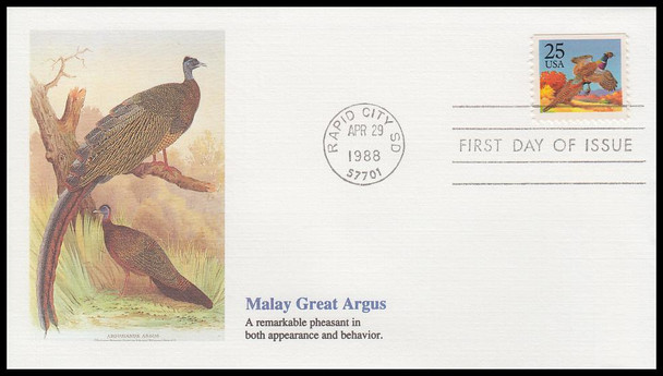 2283 / 25c Ring-Necked Pheasant Set of 10 Different Cachets 1988 Fleetwood FDCs