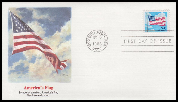 2278 / 29c Flag and Clouds 1988 Fleetwood First Day Cover