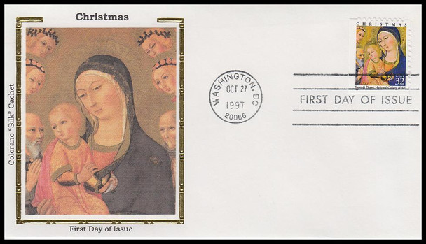 3176 / 32c Madonna And Child Painted by Sano di Pietro Christmas 1997 Colorano Silk First Day Cover