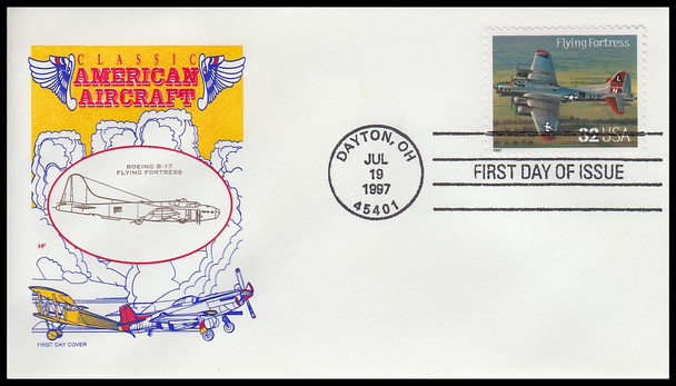 3142a - t / 32c Classic American Aircraft Set of 20 House of Farnam 1997 First Day Covers