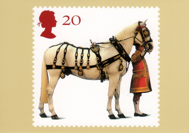 All the Queens Horses : 50th Anniversary of the British Horse Society 1997 Set of 4 British PHQ Cards #189