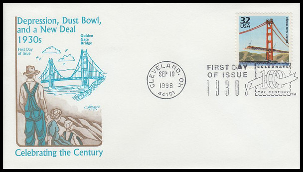 3185a-o / 32c Celebrate The Century ( CTC ) 1930s Set of 15 Artmaster First Day Covers