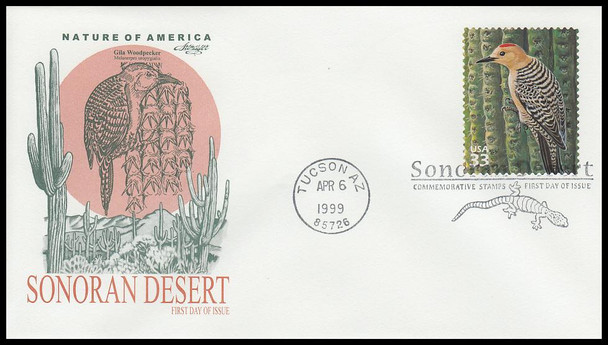 3293a-j / 33c Sonoran Desert Set of 10 Artmaster 1999 First Day Covers