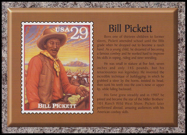 Bill Pickett : Black Heritage Stamp Collectible Jumbo Postcard