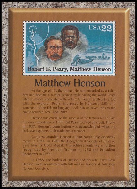 Matthew Henson : Black Heritage Stamp Collectible Jumbo Postcard