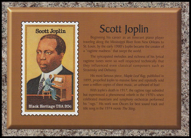 Scott Joplin : Black Heritage Stamp Collectible Jumbo Postcard