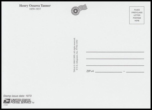 Henry O. Tanner : Black Heritage Stamp Collectible Jumbo Postcard