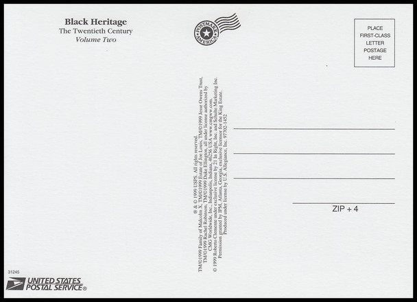 Black Heritage Stamp Collage Collectible Jumbo Postcard #2
