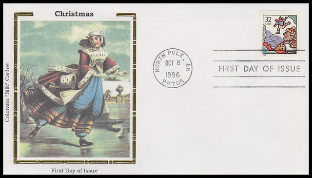 3117 / 32c Ice Skater 1996 Colorano Silk First Day Cover