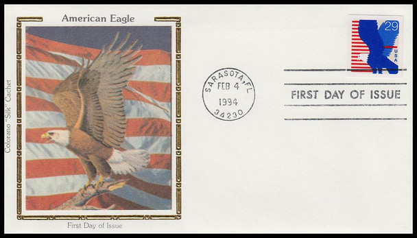 2598 / 29c Eagle Colorano Silk 1994 First Day Cover