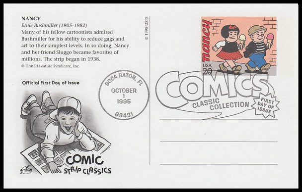 UX221 - UX240 / 20c Classic Comic Strips Set of 20 Artcraft 1995 Postal Card FDCs