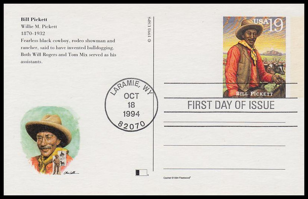 UX178 - UX197 / 19c Legends of the West : Laramie, WY Postmark Set