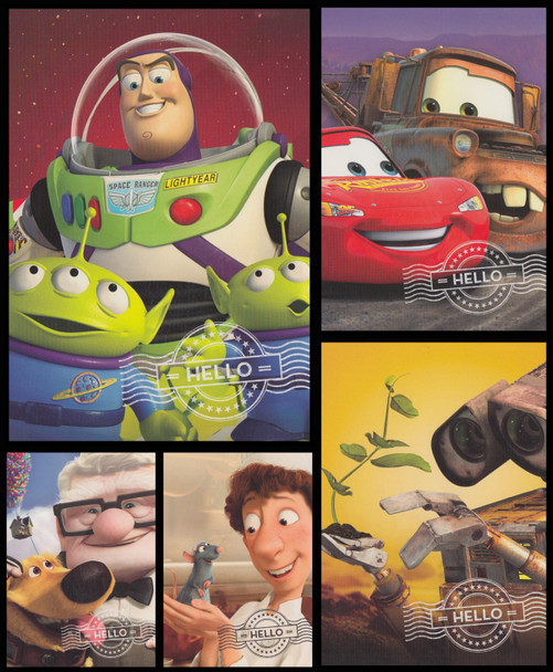 UX622 - UX626 / 29c Pixar Films : Send A Hello Set of 5 Artcraft 2011 Postal Card FDCs