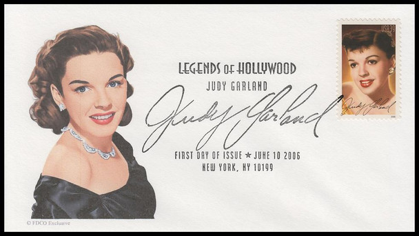 4077 / 39c Judy Garland : Legends of Hollywood Series 2006 FDCO Exclusive FDC