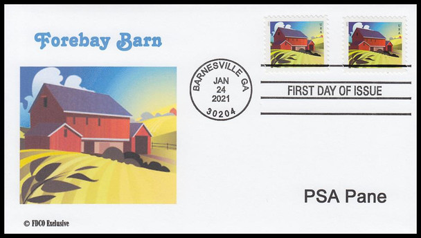 5546 - 5549 / 36c Barns Set of 4 FDCO Exclusive 2021 First Day Covers