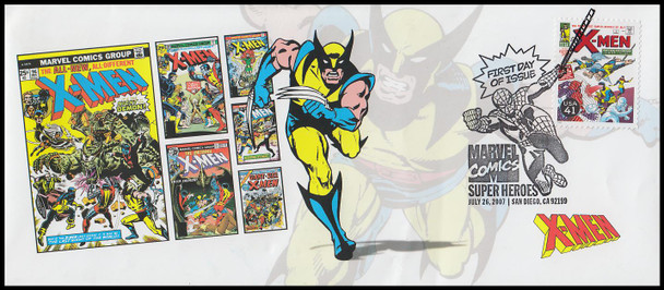 4159j and 4159t / 41c Wolverine &  X-Men : Marvel Comics Cachet Set of 2 Photo File 2007 FDC