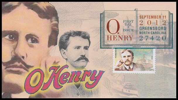 4705 / 45c O. Henry : Literary Arts Series Digital Color Postmark 2012 Therome Cachets FDC #44 of 50