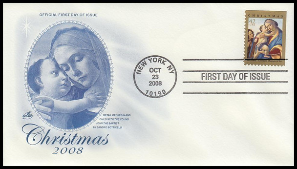 4359 / 42c Madonna and Child : Botticelli Christmas Artcraft 2008 FDC