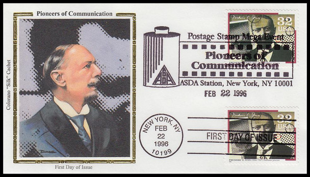 3061 - 3064 / 32c Pioneers of Communication Dual Postmarks Set of 4 Colorano Silk 1996 First Day Covers