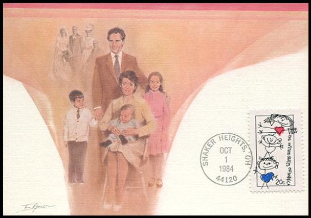 2104 / 20c Family Unity 1984 Fleetwood Maximum Card