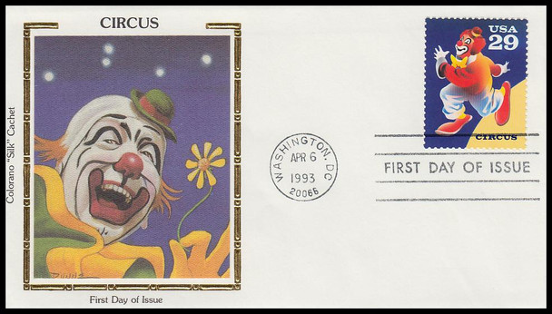 2750 - 2753 / 29c Circus Set of 4 Colorano Silk 1993 First Day Covers
