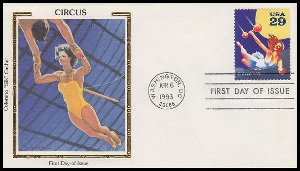 2750 - 2753 / 29c Circus Set of 4 Colorano Silk 1993 First Day Covers