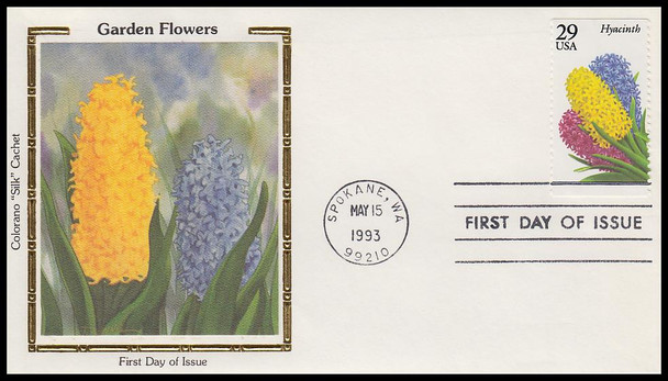 2760 - 2764 / 29c Spring Garden Flowers Set of 5 Colorano Silk 1993 First Day Covers