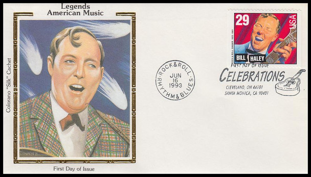 2731 - 2737 / 29c Rock & Roll  Rhythm & Blues Musicians Booklet Issue Set of 7 Colorano Silk 1993 First Day Covers