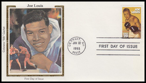 2766 / 29c Joe Louis : Heavyweight Champion : Boxing 1993 Colorano Silk First Day Cover