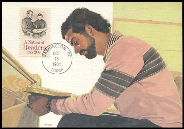 2106 / 20c A Nation of Readers 1984 Fleetwood Maximum Card