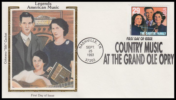 2775 - 2778 / 29c Legends of Country and Western Music Booklet Set  of 4 Colorano Silk 1993 First Day Covers