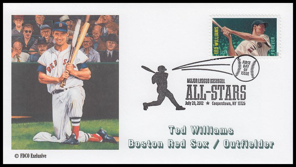 4694 - 4697 / 45c Major League Baseball All-Stars Cooperstown, NY Set of 4 FDCO Exclusive 2012 First Day Covers #2