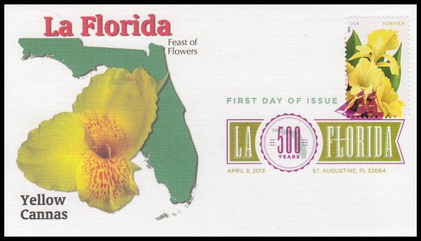 4750 - 4753 / 46c La Florida Set of 4 Digital Color Postmark (DCP) Fleetwood 2013 FDCs