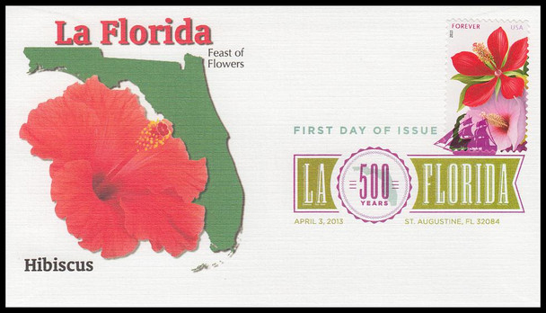 4750 - 4753 / 46c La Florida Set of 4 Digital Color Postmark (DCP) Fleetwood 2013 FDCs