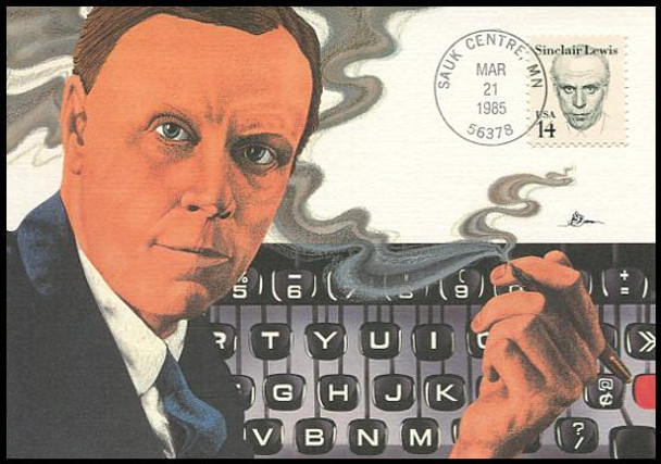 1856 / 14c Sinclair Lewis : Great Americans Series 1985 Fleetwood Maximum Card