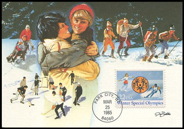 2142 / 22c Winter Special Olympics 1985 Fleetwood Maximum Card