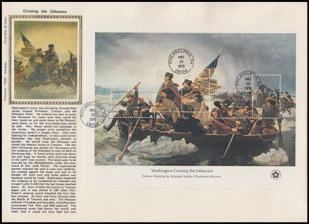 1686 - 1989 / 13c - 31c American Bicentennial Sheets Set of 4 Colorano Silk 1976 FDCs (Have toning and stains, see pics. PRICED TO SELL!)
