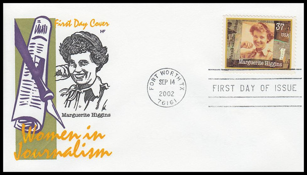 3665 - 3668 / 37c Women Journalist Set of 4 House of Farnam 2002 First Day Covers
