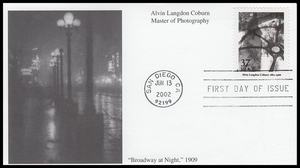 3649f / 37c Alvin Langdon Coburn : Master of American Photography 2002 Mystic FDC