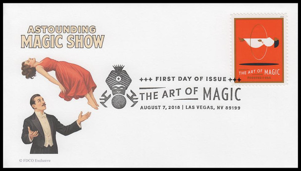 5301 - 5305 / 50c The Art of Magic 2018 Set of 5 FDCO Exclusive FDCs