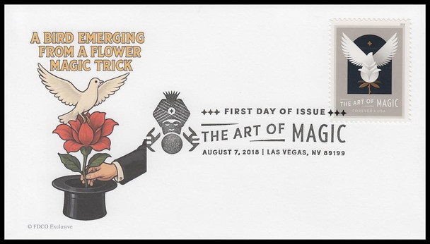 5301 - 5305 / 50c The Art of Magic 2018 Set of 5 FDCO Exclusive FDCs